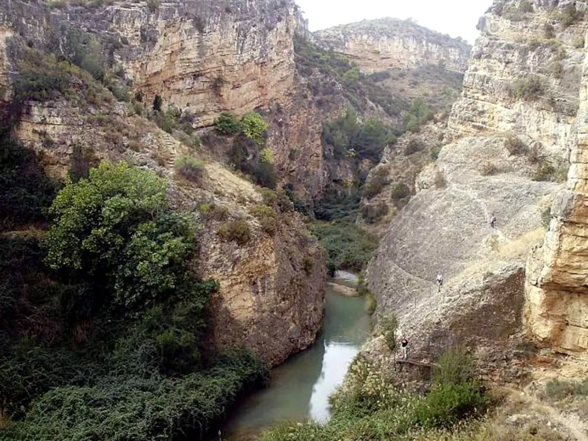 Paisaje del río Martín en la comarca Bajo Martín, Teruel